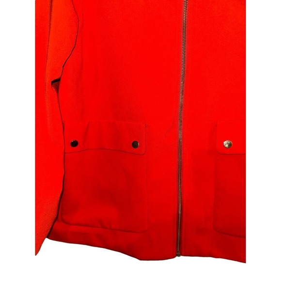 H&M Red Orange Bomber Jacket Size 14, NWT - Picture 2 of 6